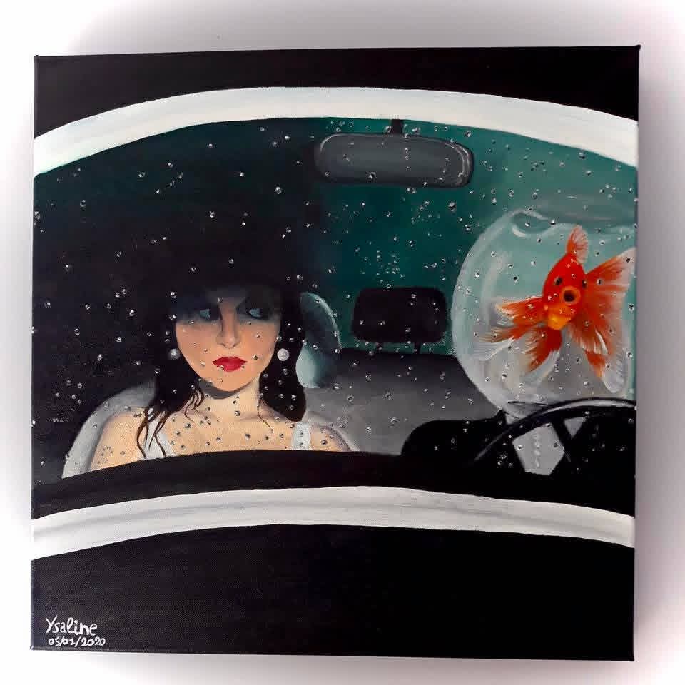 Peinture – Poisson volant